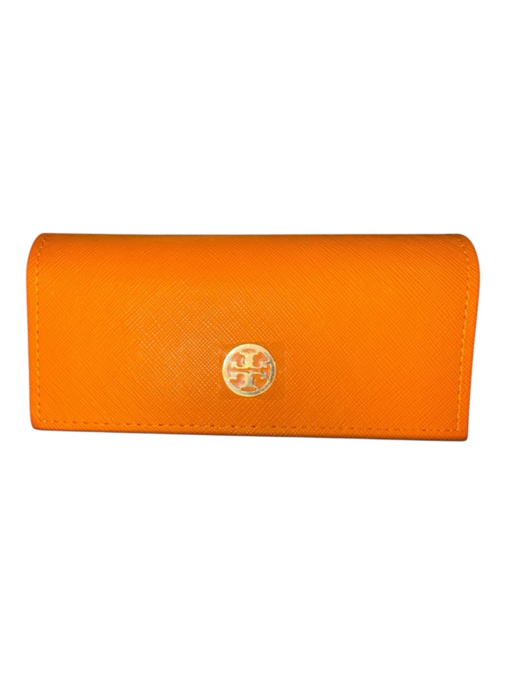 Tory Burch Sunglasses Case Orange Faux Leather
